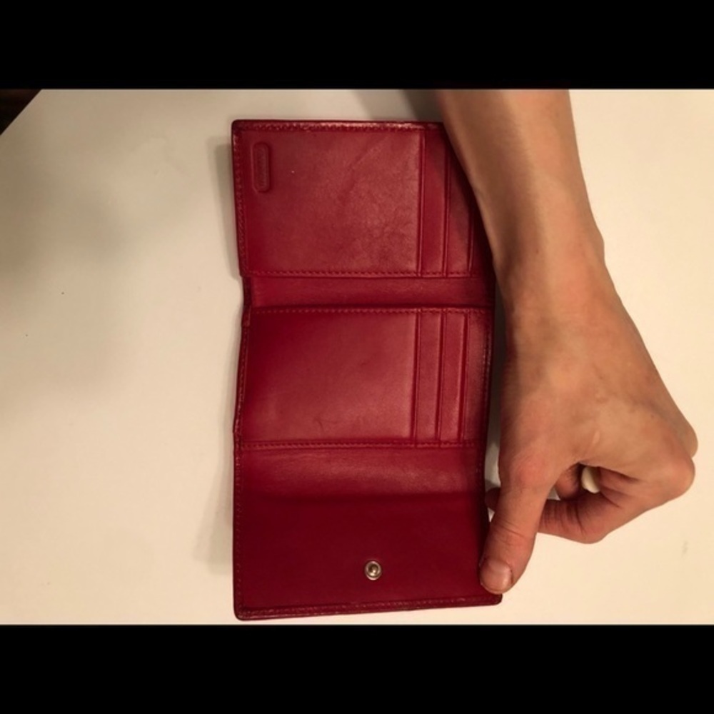 Coach vintage y2k rare Signature red compact mini wallet - Picture 6 of 13